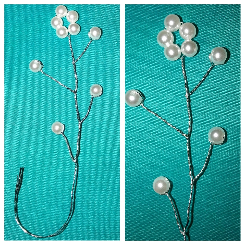 PEARL DIAMANTÉ TREE PICKS FLORAL ACCENTS CRAFTS